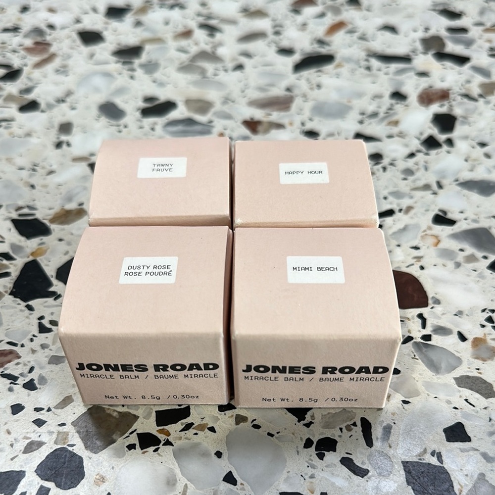 Jones Road Miracle Balm Blush Set - Tawny, Happy Hour, Dusty Rose, Miami Beach